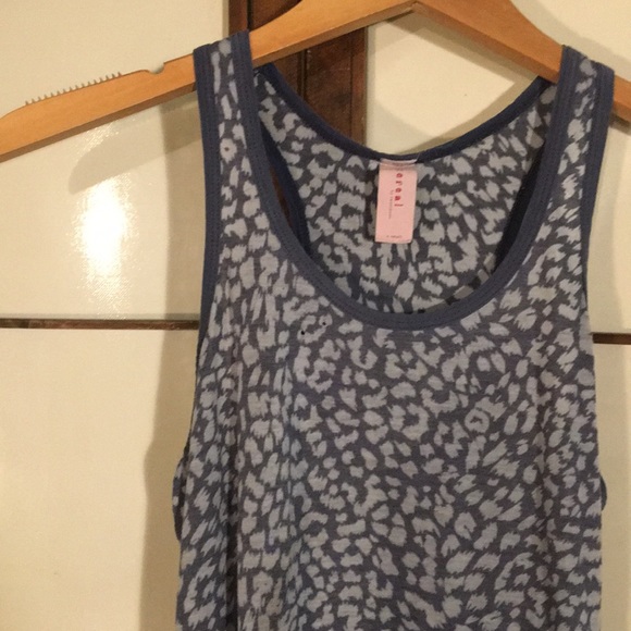 Animal Print Blue Racerback Tank - Picture 2 of 4